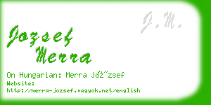 jozsef merra business card